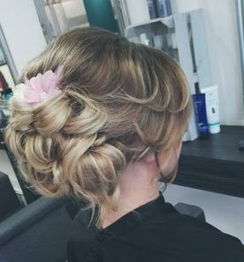 Wedding hair work that has been completed by our professionals 
